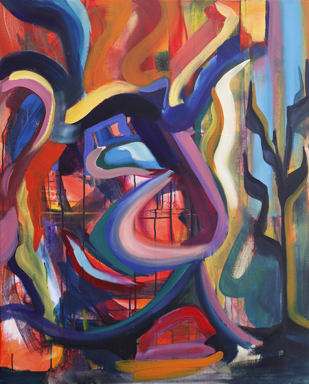 L&acirc;cher prise 4_Acrylique sur toile 80cmX100cm