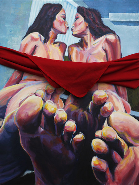Le baiser_Acrylique sur toile_86X116