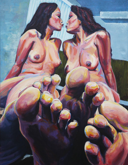 Le baiser r&eacute;v&eacute;l&eacute;_Acrylique sur toile_86X116