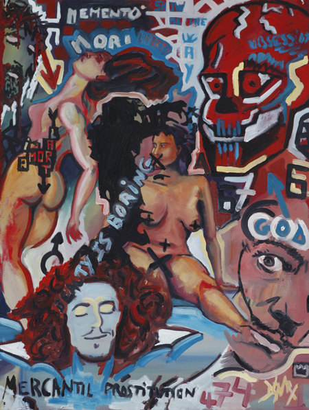 Beauty is boring_Huile sur contreplaqu&eacute;_75X100