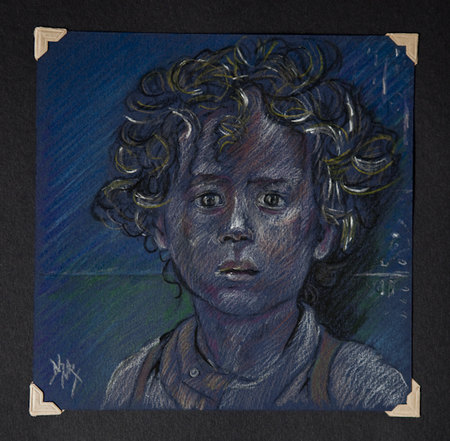 Jeune gar&ccedil;on_2012_16X16_crayons de couleurs sur papier