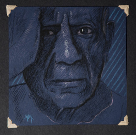 Pablo_2012_16X16_crayons de couleurs sur papier