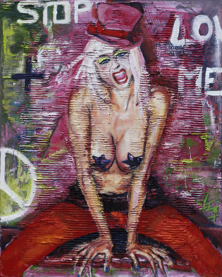 Please Love Me I_Technique Mixte sur toile_80X100