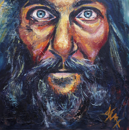 Regard II_Acrylique et huile sur toile_80x80