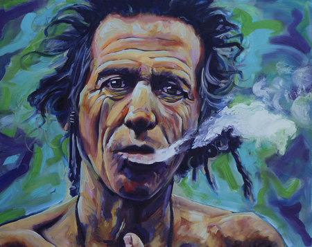 2013_Huile sur toile_100x80_Keith Richards