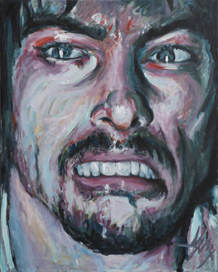 2013 09_Acrylique sur toile_80x100_peur bleue