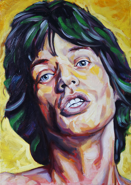 2014 01_Huile sur toile_50x70_Mike Jagger