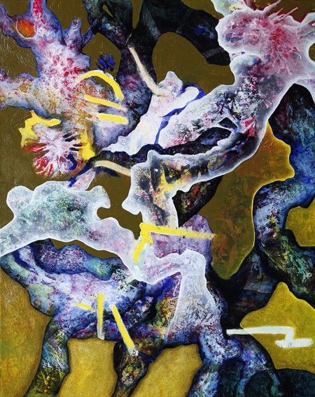 2014 03 Acrylique et huile sur toile_100x80_Envol 4