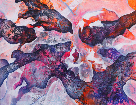 2014 03 Acrylique et huile sur toile_100x80_Envol 2