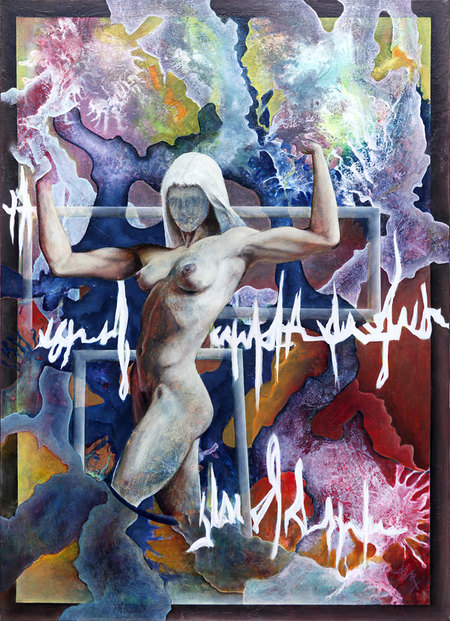2014 07_Acrylique et huile sur toile_95x140_La fr&eacute;quence originelle II